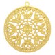 Metalen Bohemian hanger rond Vlinder Goud